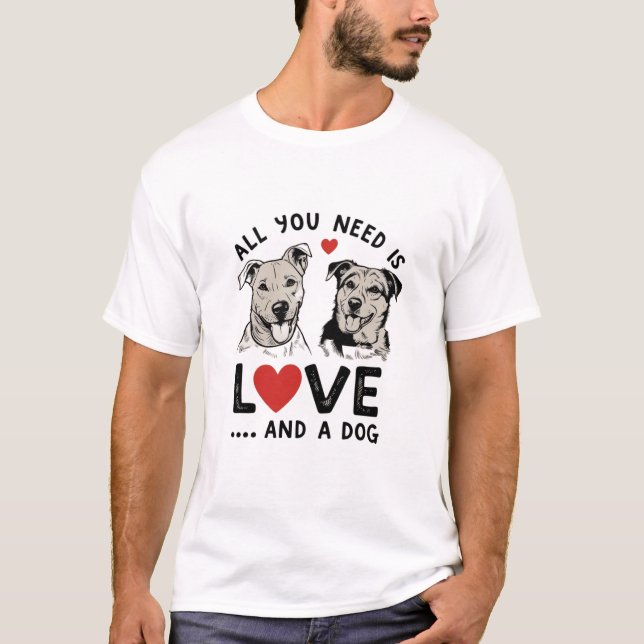 T-shirt Love Dog Life (Devant)