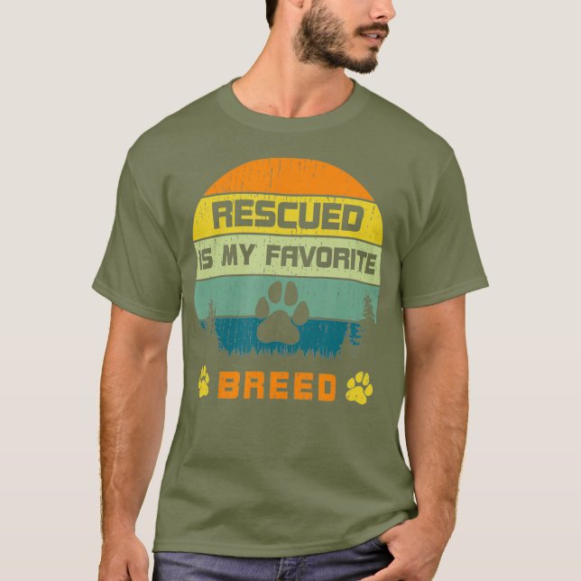 T-shirt Love Dogs Secouru Secouru Est Ma race préférée (Devant)