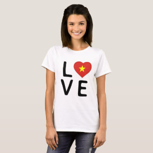 T-shirt Love - drapeau du Vietnam