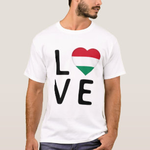 T-shirt Love - drapeau hongrois