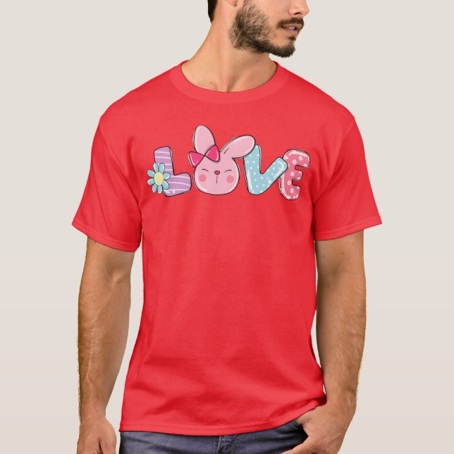 T-shirt Love Easter retro (Devant)