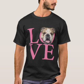 T-shirt Love English Bulldog