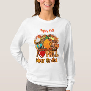 T-shirt Love Fall Personnaliser d'automne Texte
