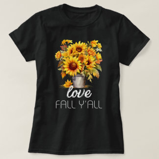 T-shirt Love Fall Y'all | Feuilles d'automne | Belle autom