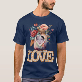 T-shirt Love-Flowery Coeur Jar-Heart Forme Photo personnal