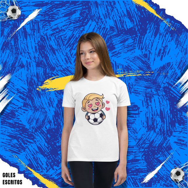 T-Shirt Love for soccer kawaii anime design (Créateur téléchargé)