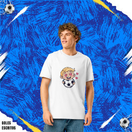 T-shirt Love for soccer kawaii anime design