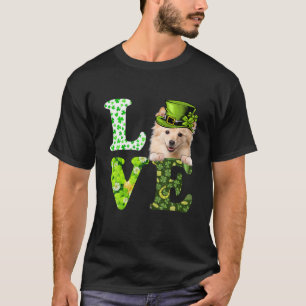 T-shirt Love German Spitz St. Patrick's Day Shamrock irlan