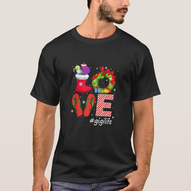 T-shirt Love Gigilife Flips Flops Candy Chaussettes Neige  (Devant)