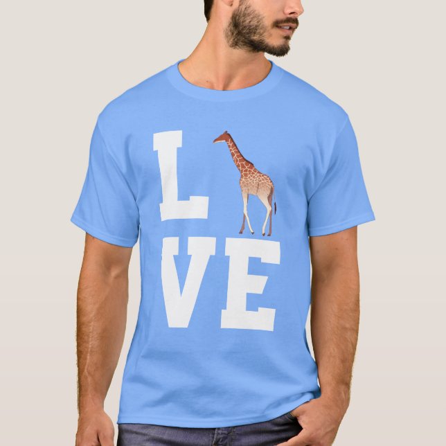 T-shirt Love Giraffes friends (Devant)