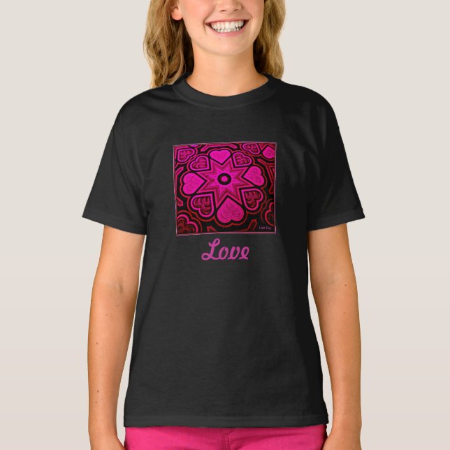 T-shirt 'Love' Girls (Devant)