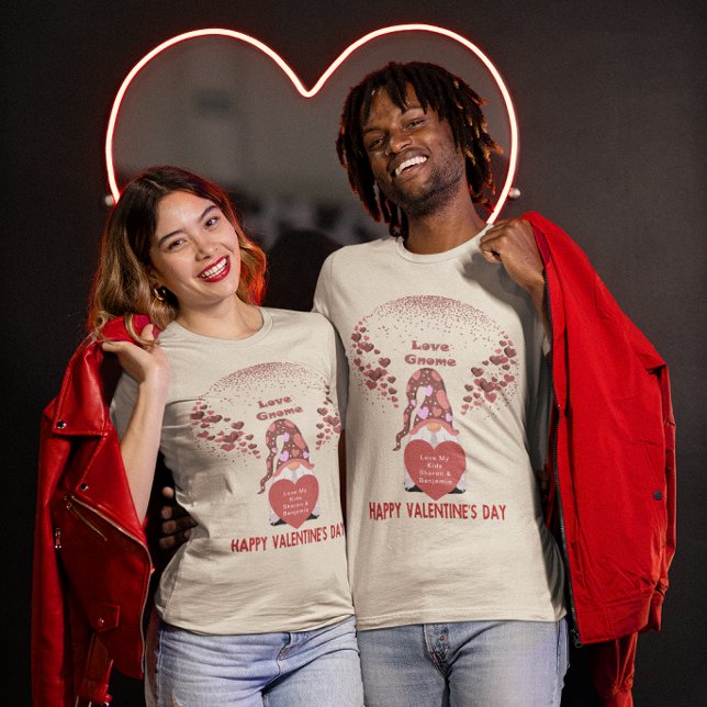 T-shirt Love Gnome Happy Name Citation Valentines Day Unis (Love Gnome Happy Name Quote Valentines Day Unisex T-Shirt)