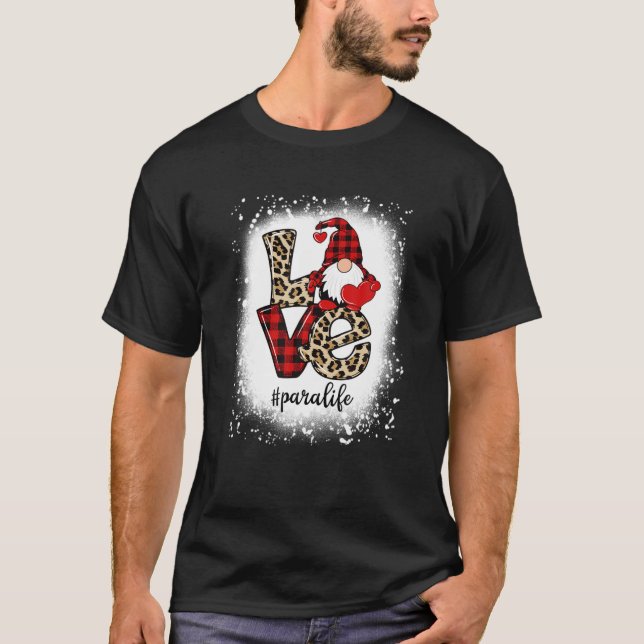 T-shirt Love Gnome Paraprofessionnel Squad Valentine Teach (Devant)