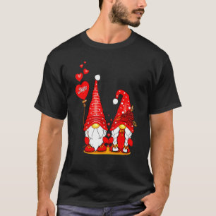 T-shirt Love Gnome Valentines Day, Love Valentine Gnomes H
