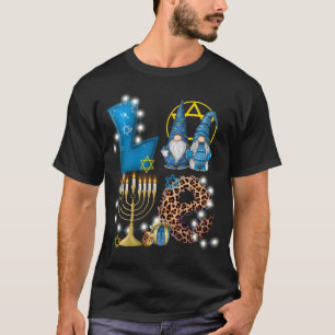 T-shirt LOVE Gnomes Hanoukka Décorations Chanukah