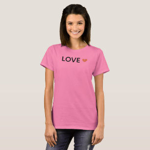T-shirt Love Gold Heart