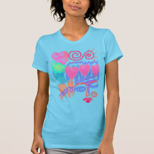 T-shirt Love Graffiti Abstrait Wearable Art