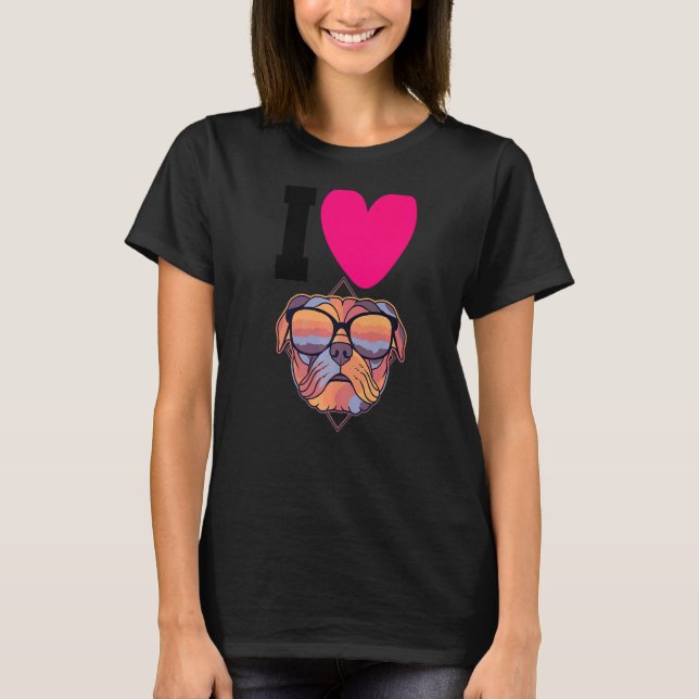 T-shirt Love Graphic Chien Propriétaire Chien Chien Chien  (Devant)
