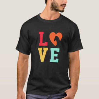 T-shirt Love Graphic Horse Lover Equestrian Rider Horses F