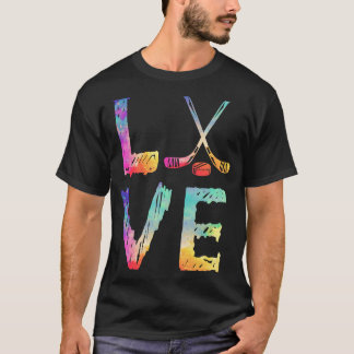 T-shirt Love Graphic Joueur de hockey de terrain Hockey St