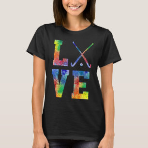 T-shirt Love Graphic Joueur de hockey de terrain Hockey St