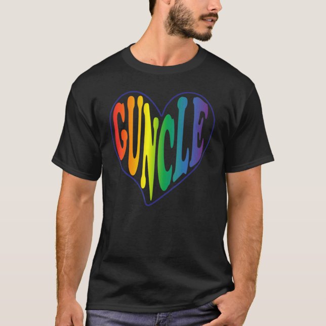 T-shirt Love Guncle Lgbt Pride Gay Uncle Lgbt Support (Devant)