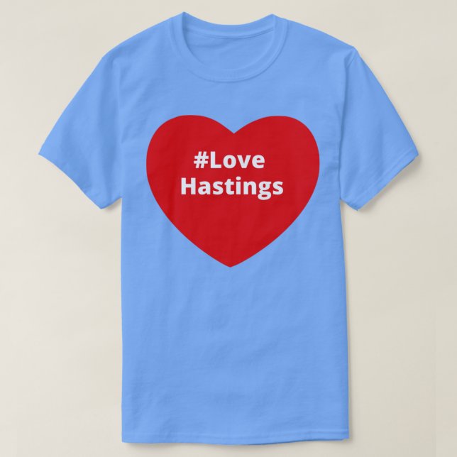 T-shirt Love Hastings Hashtag Heart (Design devant)