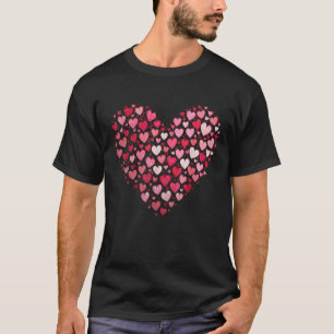 T-shirt Love Heart Graphic Valentines Day Femmes Filles Ga