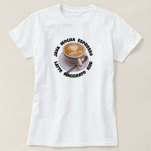 T-shirt Love Heart London Cappuccino Tasse à café 