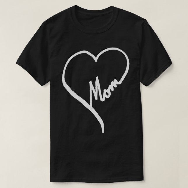T-shirt Love Heart Maman (Design devant)