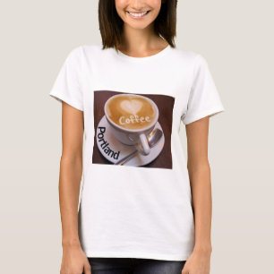 T-shirt Love Heart Portland Cappuccino Tasse à Caf