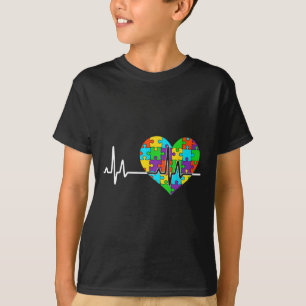T-shirt Love Heart Puzzle Acceptation Hommes Femmes Enfant