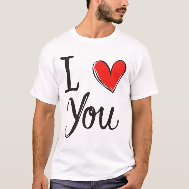 T-shirt Love Heart Quote – Cute Romantic Present (Devant)