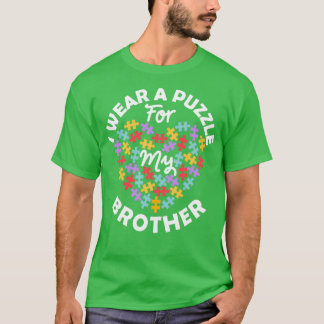 T-shirt Love Heart Sensibilisation sur l'autisme Je Porte 
