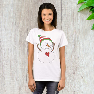 T-shirt Love Heart Snowman