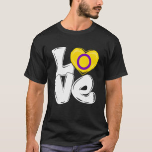 T-shirt LOVE Heart Support LGBTQ Pride Moth LGBT Intersex