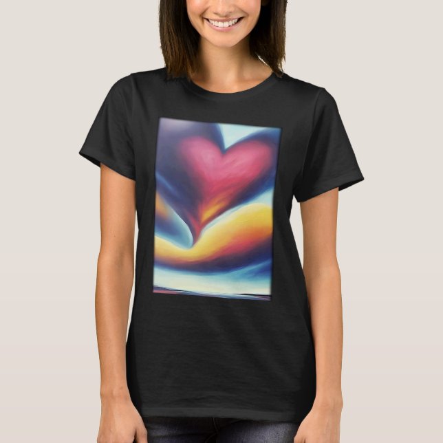 T-shirt Love Heart Valentine's Day Couple Romantic (Devant)