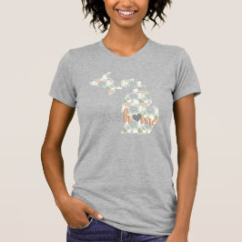 T-shirt Love Home Cactus Rempli Michigan Silhouette
