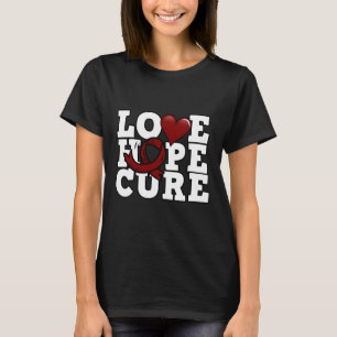 T-shirt Love Hope Cure - Sensibilisation aux cellules de f