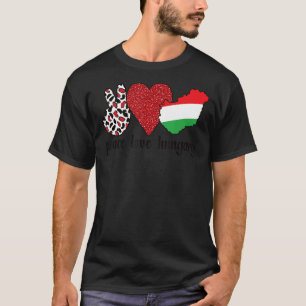 T-shirt Love Hungary Fier drapeau hongrois Racines hongroi