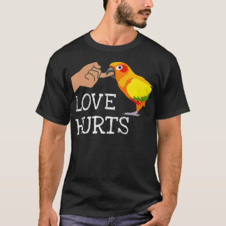 T-shirt Love Hurts Sun Conure For Sun Conure Parrot