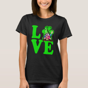 T-shirt Love Irish Gnome Cravate Shamrock St Patrick Day H