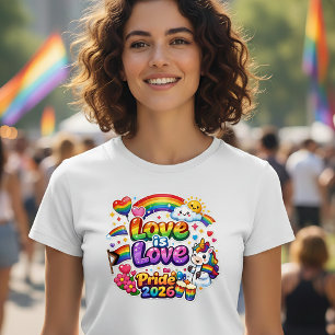 T-shirt Love Is Love Fierté Arc-en-ciel
