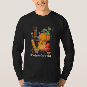 T-shirt LOVE jardin d'enfants enseignant congé d'automne a