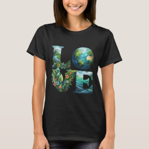 T-shirt Love Jour des terres Planet Nature 2025 De l'envir