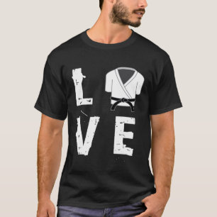 T-shirt Love Karate Gi T Shirt Arts Martiaux Lover Cadeau