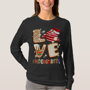 T-shirt Love Kindergarten Enseignant Étudiants Noël