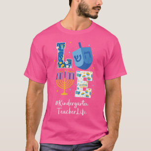 T-shirt Love Kindergarten Enseignant Hanoukka Jewish Chanu