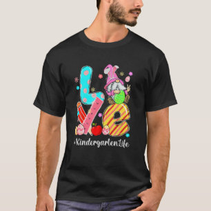 T-shirt Love Kindergarten Life Gnome Funny OEufs de Pâques