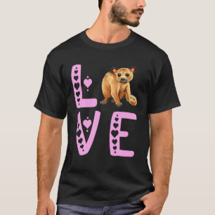 T-shirt Love Kinkajou Coeur Kinkajou Lover Prehensile Anim